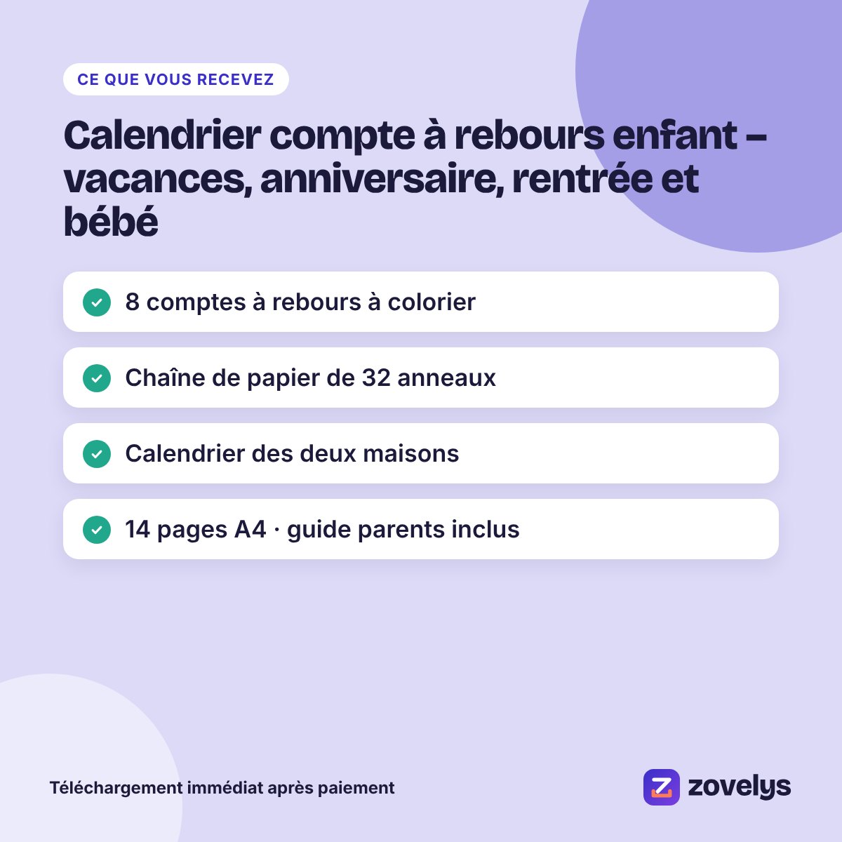 Calendrier compte à rebours enfant – vacances, anniversaire, rentrée et bébé – aperçu 4
