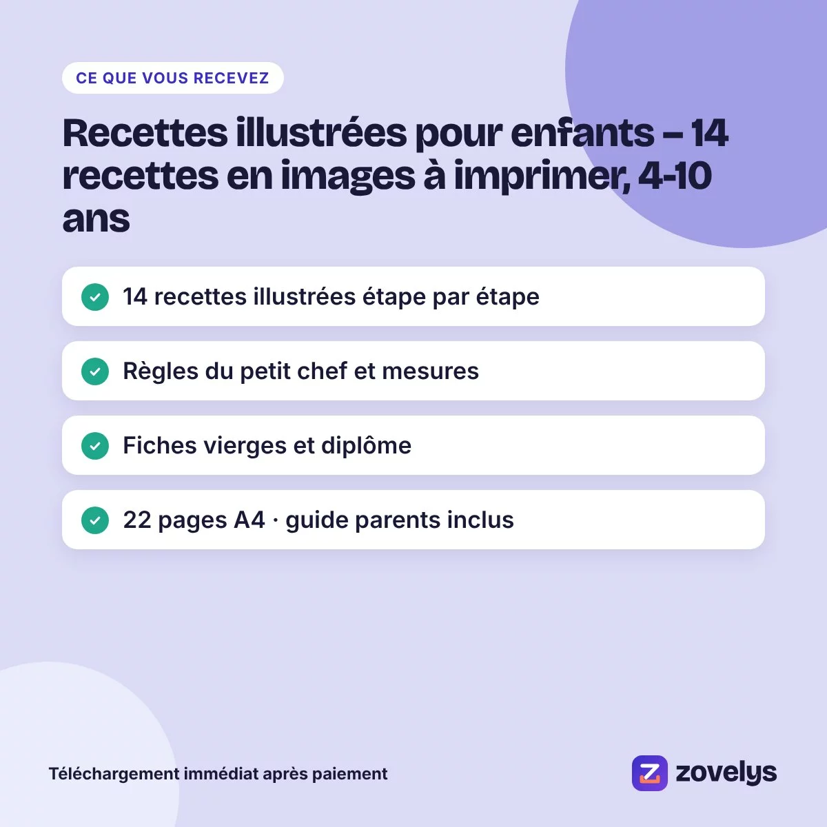Recettes illustrées pour enfants – 14 recettes en images à imprimer, 4-10 ans – aperçu 4