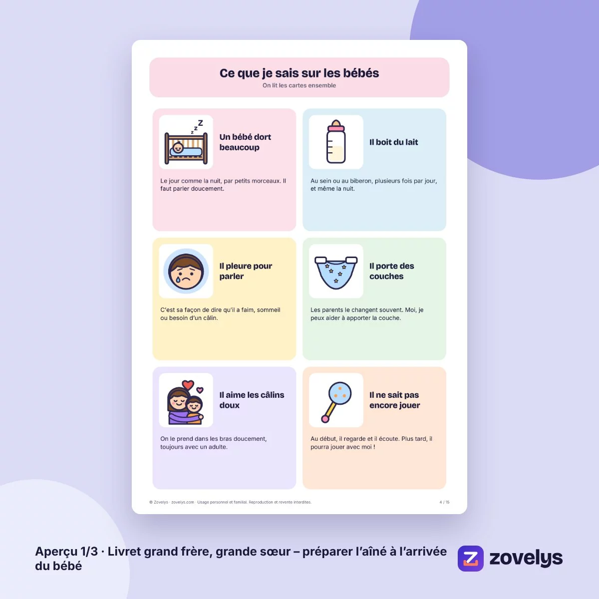 Livret grand frère, grande sœur – préparer l’aîné à l’arrivée du bébé – aperçu 1