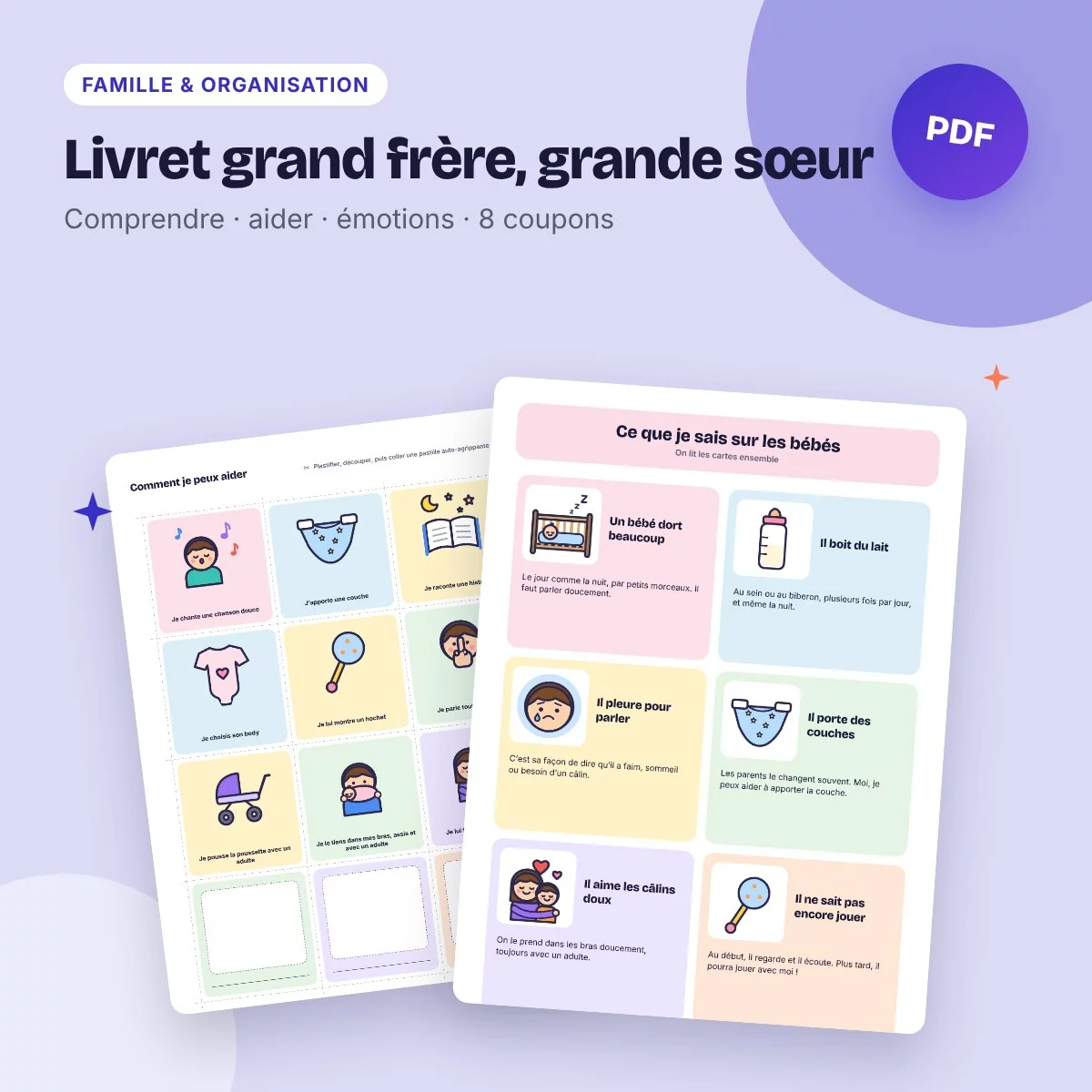 Livret grand frère, grande sœur – préparer l’aîné à l’arrivée du bébé