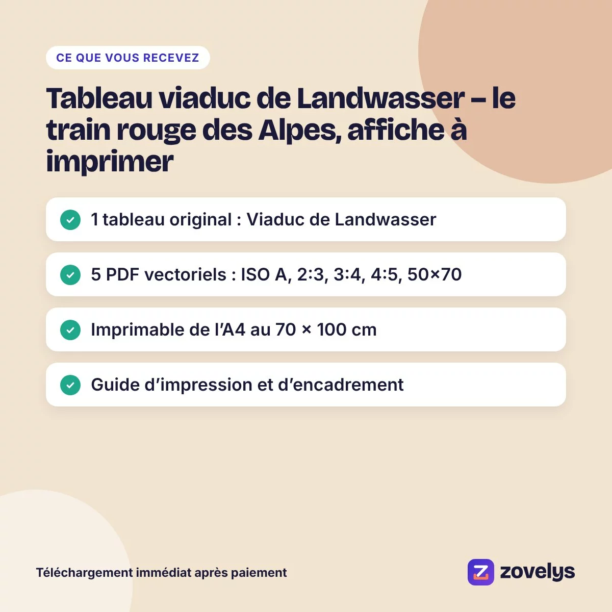 Tableau viaduc de Landwasser – le train rouge des Alpes, affiche à imprimer – aperçu 4