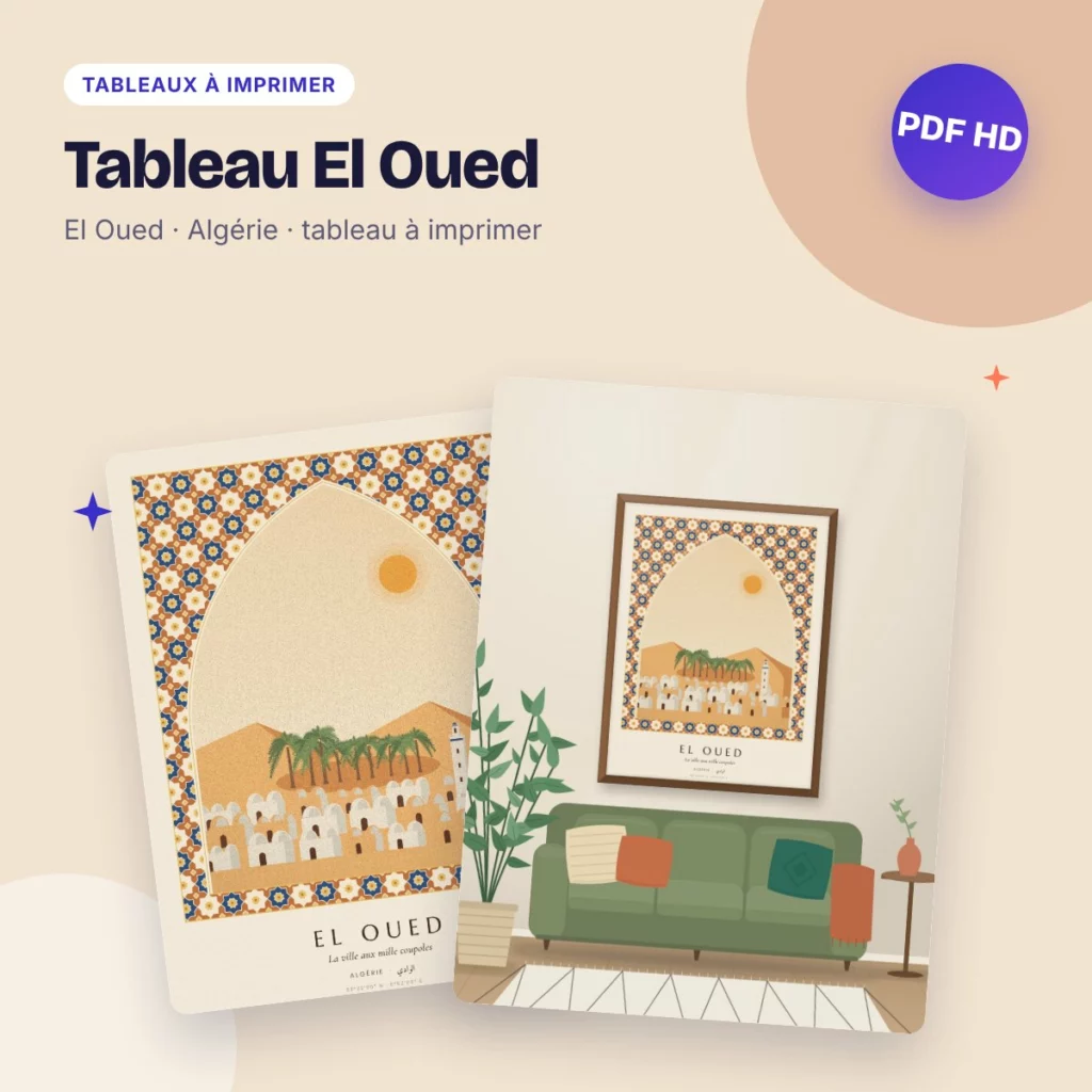 Tableau El Oued – la ville aux mille coupoles, PDF à imprimer