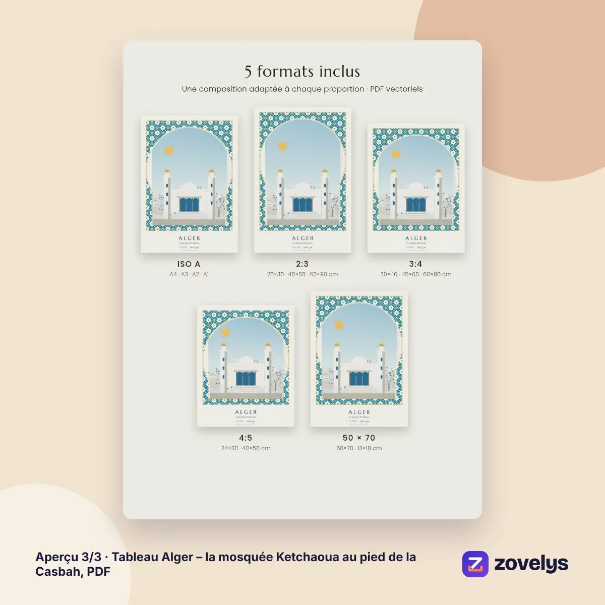 Tableau Alger – la mosquée Ketchaoua au pied de la Casbah, PDF – aperçu 3