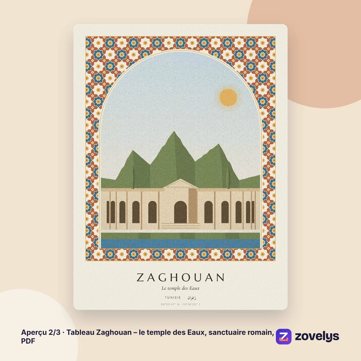 Tableau Zaghouan – le temple des Eaux, sanctuaire romain, PDF – aperçu 2