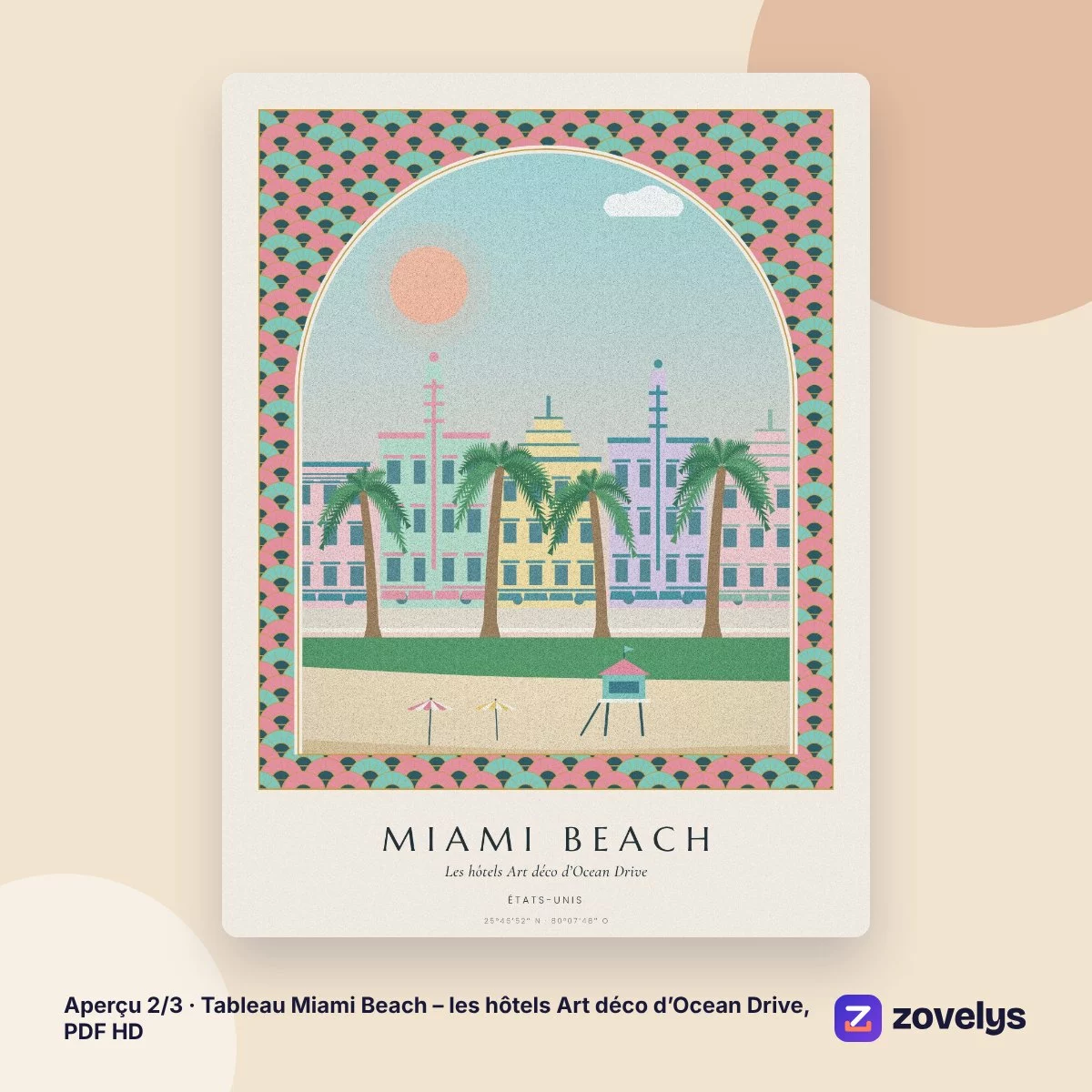 Tableau Miami Beach – les hôtels Art déco d’Ocean Drive, PDF HD – aperçu 2