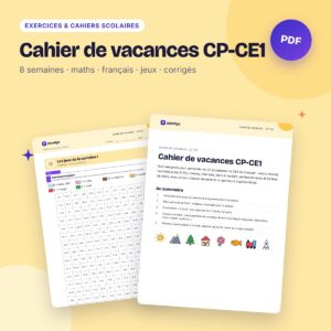 Cahier de vacances CP-CE1 – 8 semaines de maths, français et jeux, avec corrigés