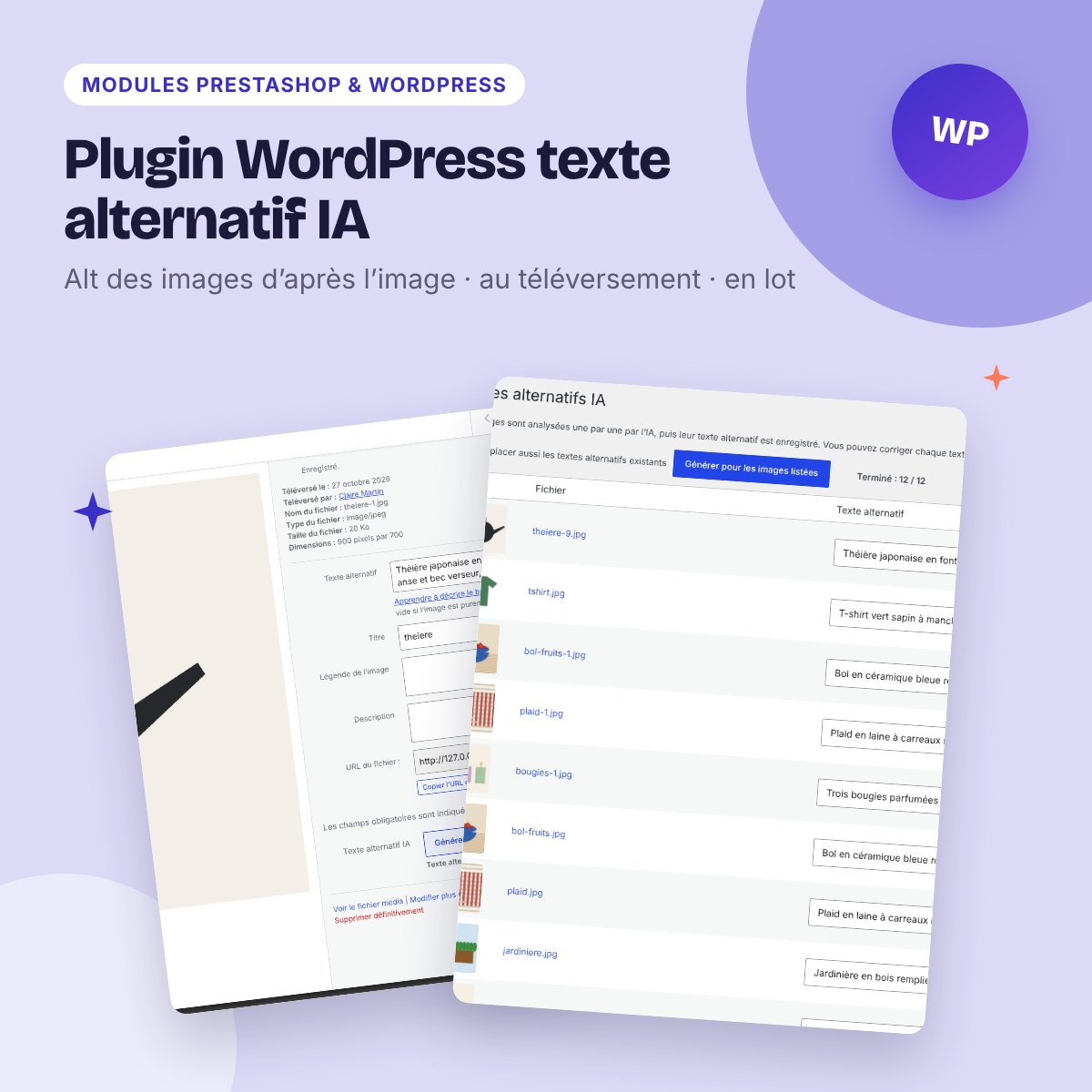 Plugin WordPress texte alternatif IA – alt des images avec Gemini gratuit