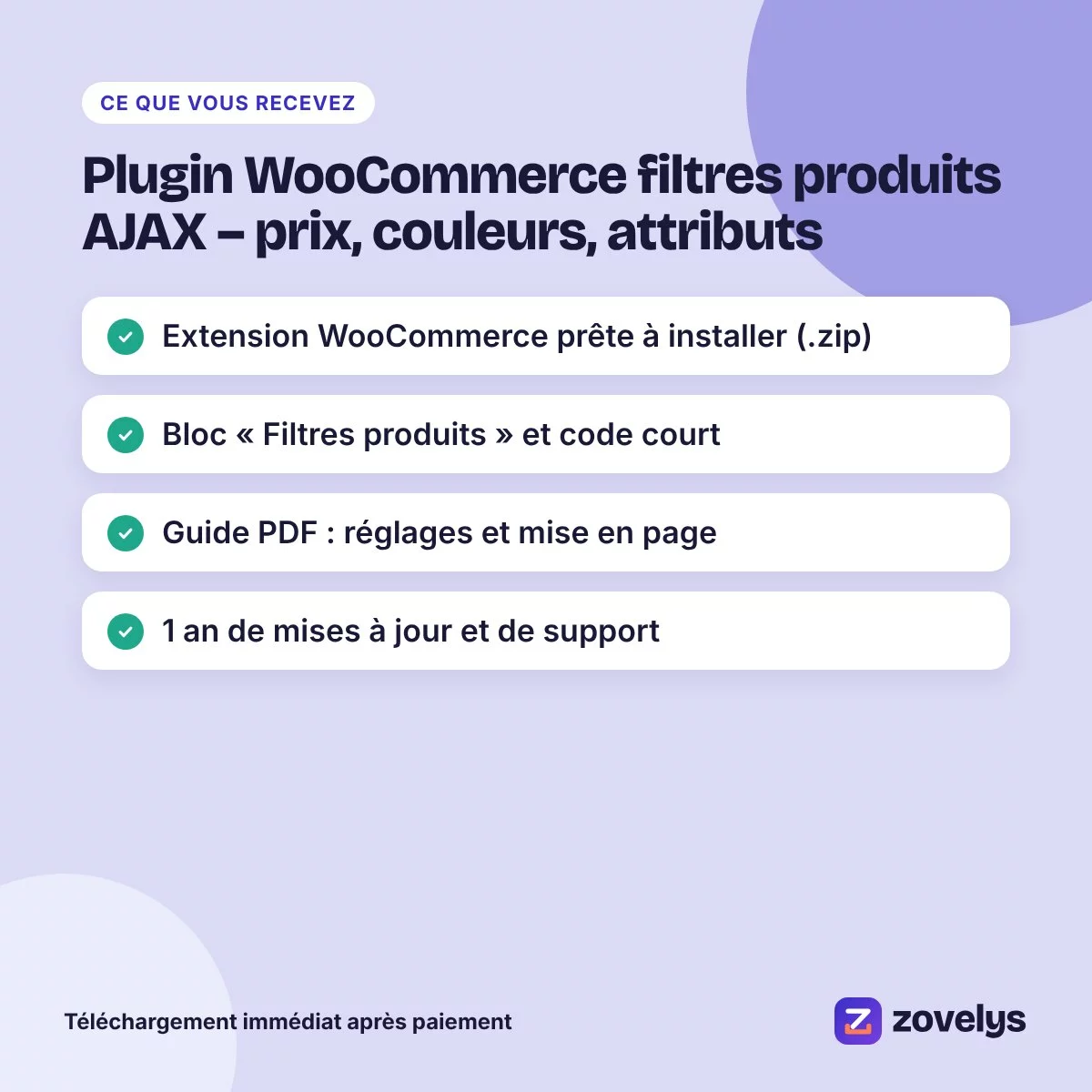 Plugin WooCommerce filtres produits AJAX – prix, couleurs, attributs – aperçu 4