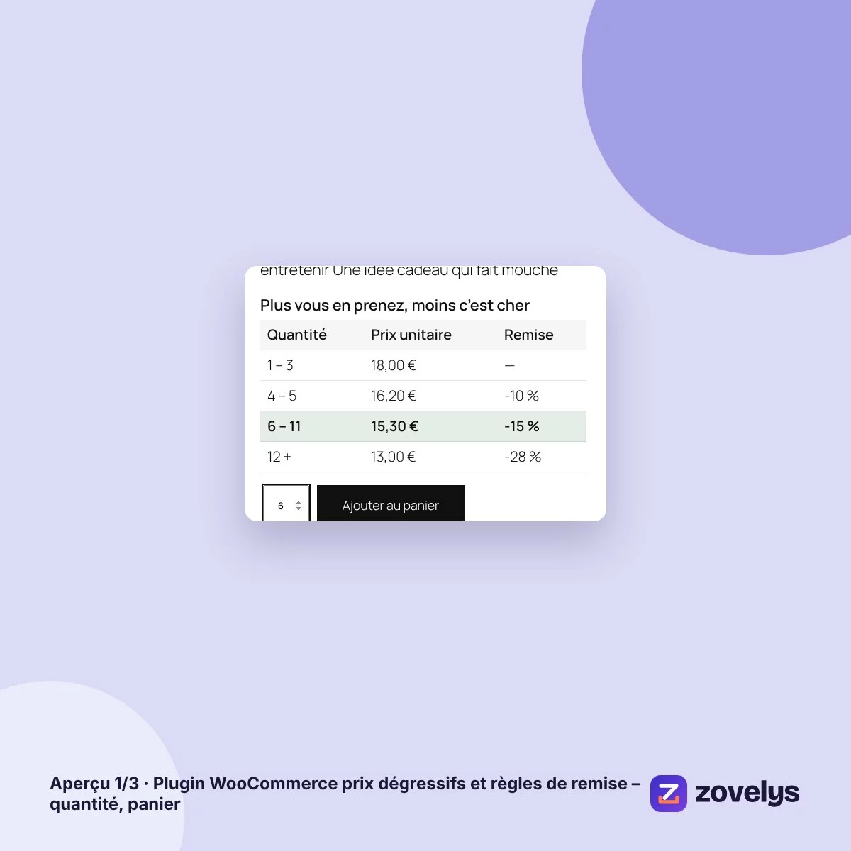 Plugin WooCommerce prix dégressifs et règles de remise – quantité, panier – aperçu 1
