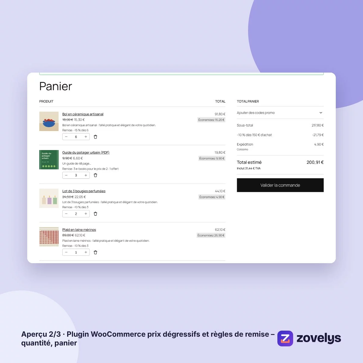 Plugin WooCommerce prix dégressifs et règles de remise – quantité, panier – aperçu 2