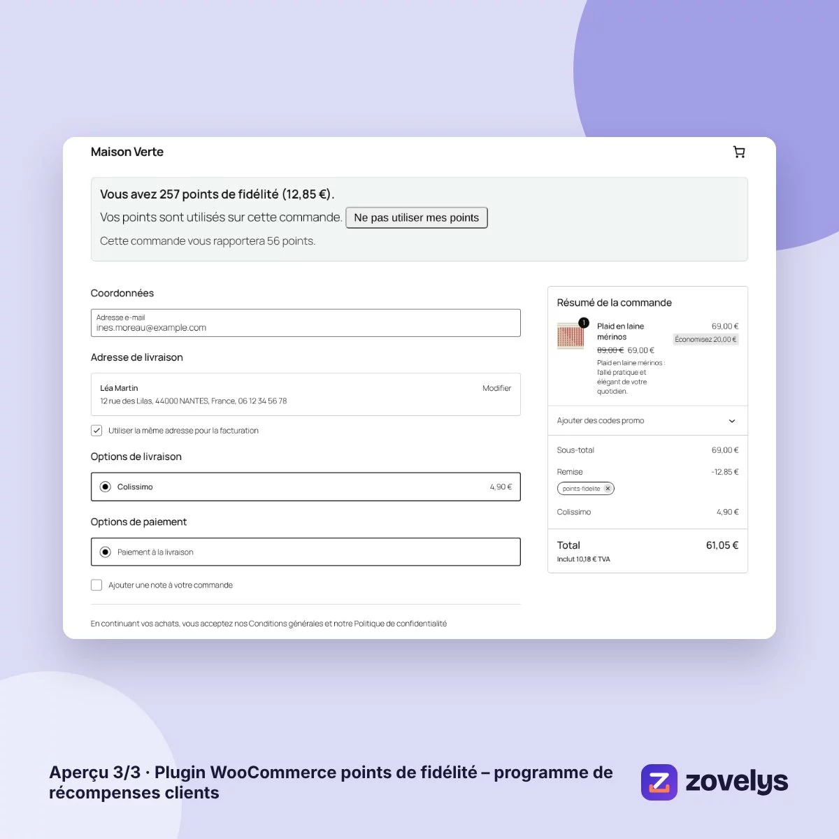 Plugin WooCommerce points de fidélité – programme de récompenses clients – aperçu 3