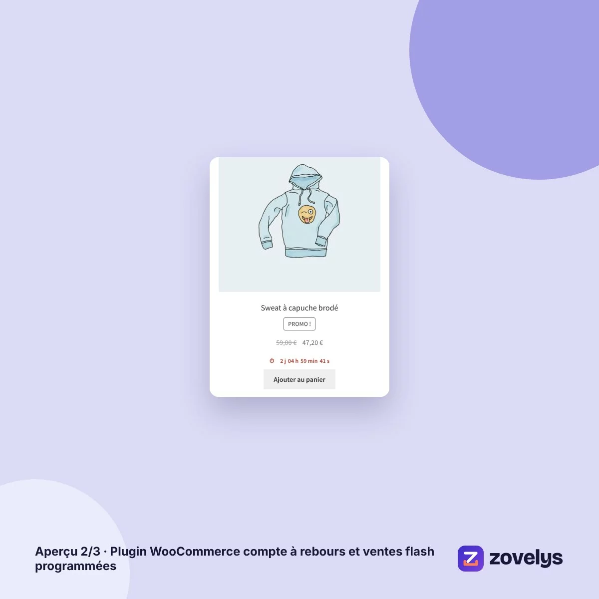 Plugin WooCommerce compte à rebours et ventes flash programmées – aperçu 2