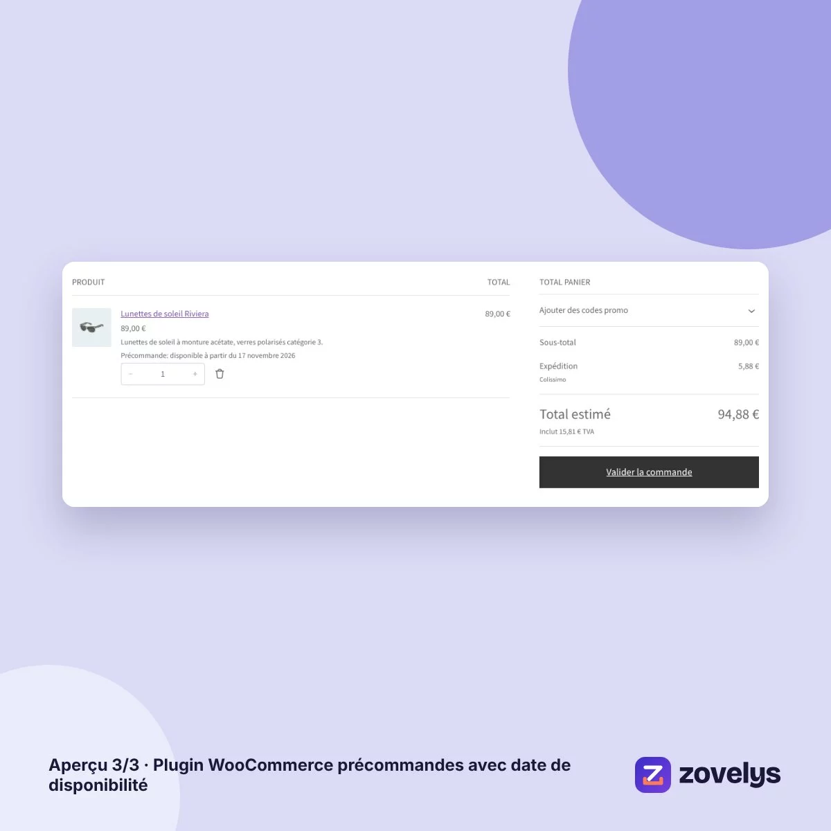 Plugin WooCommerce précommandes avec date de disponibilité – aperçu 3