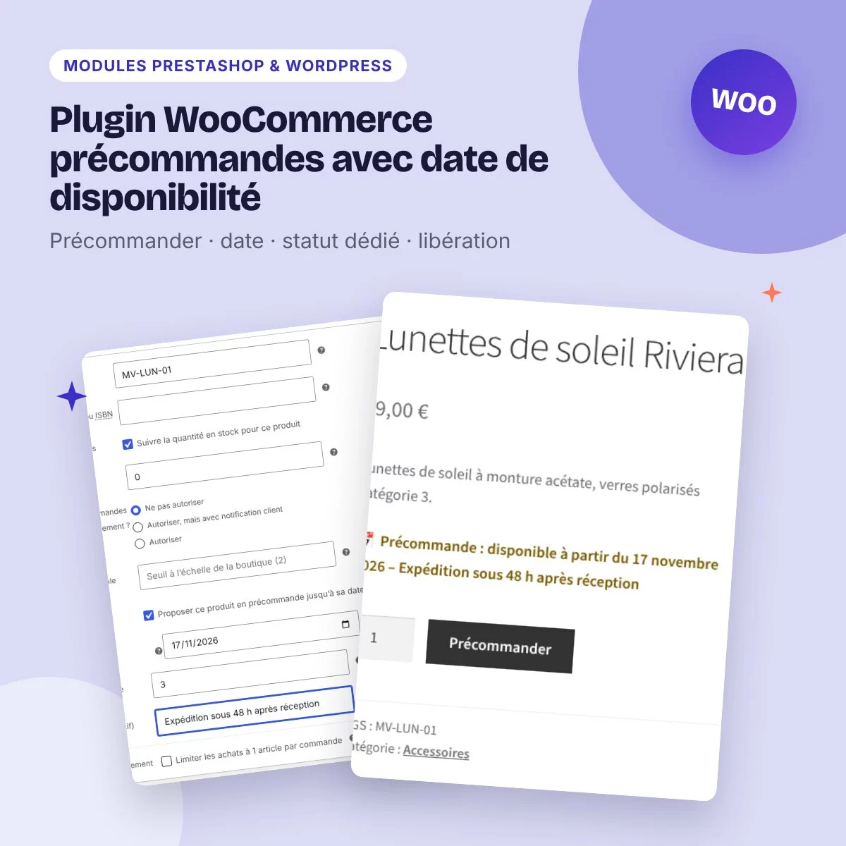 Plugin WooCommerce précommandes avec date de disponibilité