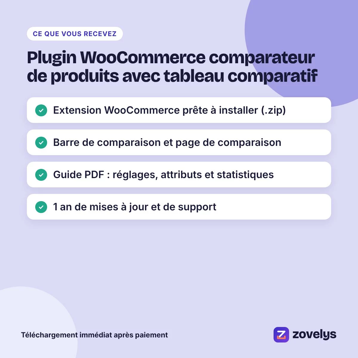 Plugin WooCommerce comparateur de produits avec tableau comparatif – aperçu 4
