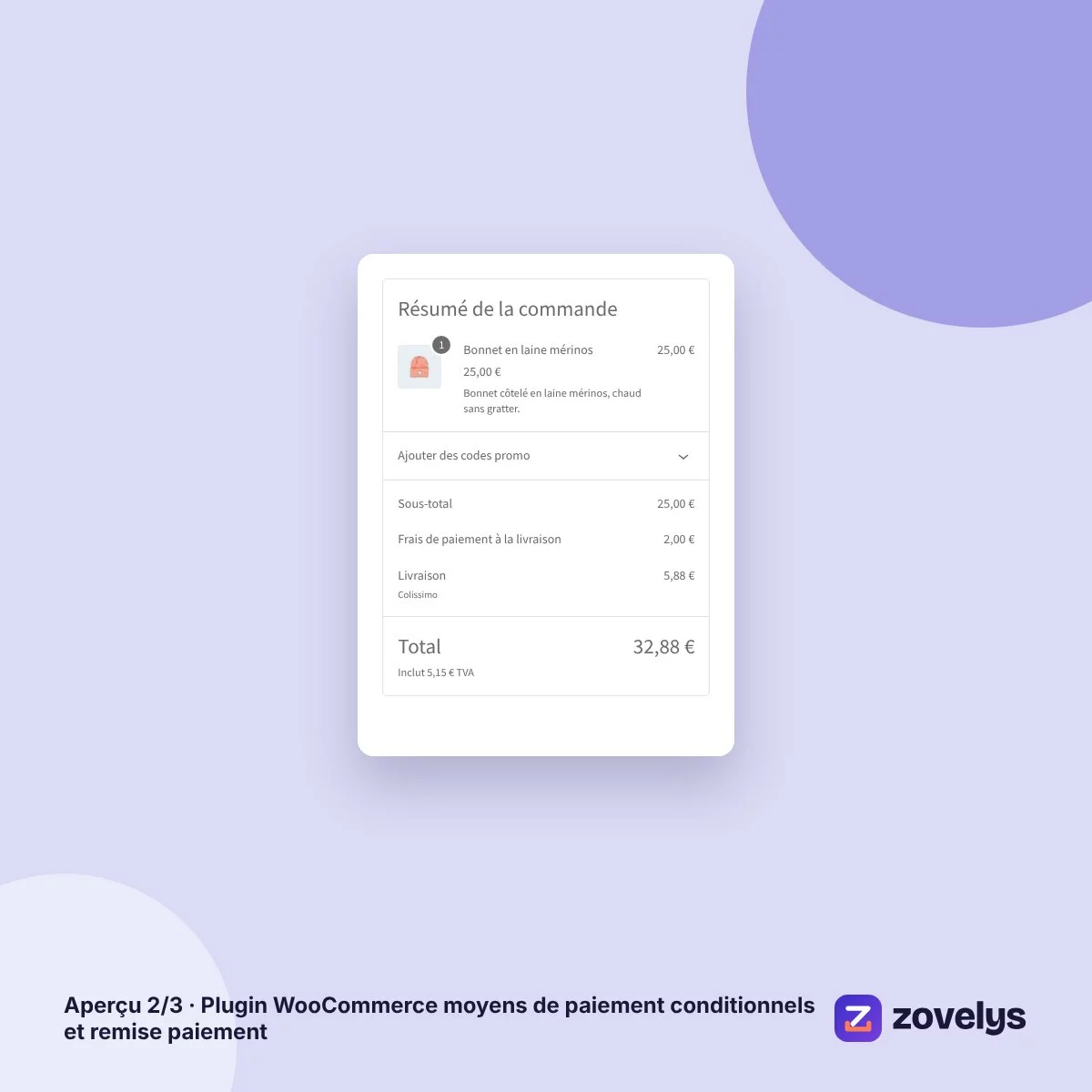 Plugin WooCommerce moyens de paiement conditionnels et remise paiement – aperçu 2