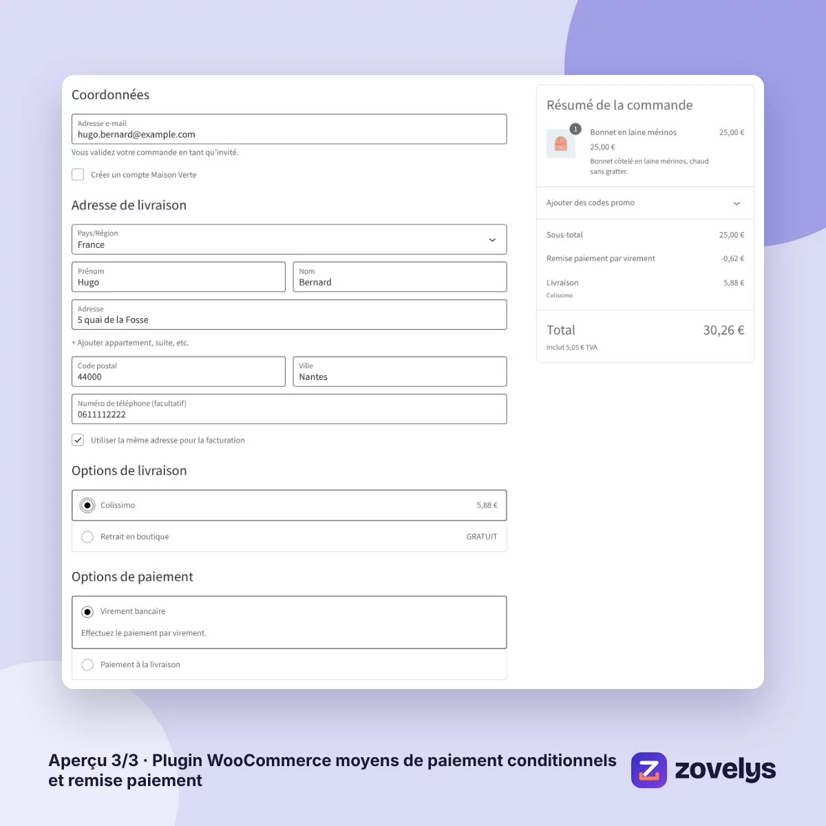 Plugin WooCommerce moyens de paiement conditionnels et remise paiement – aperçu 3