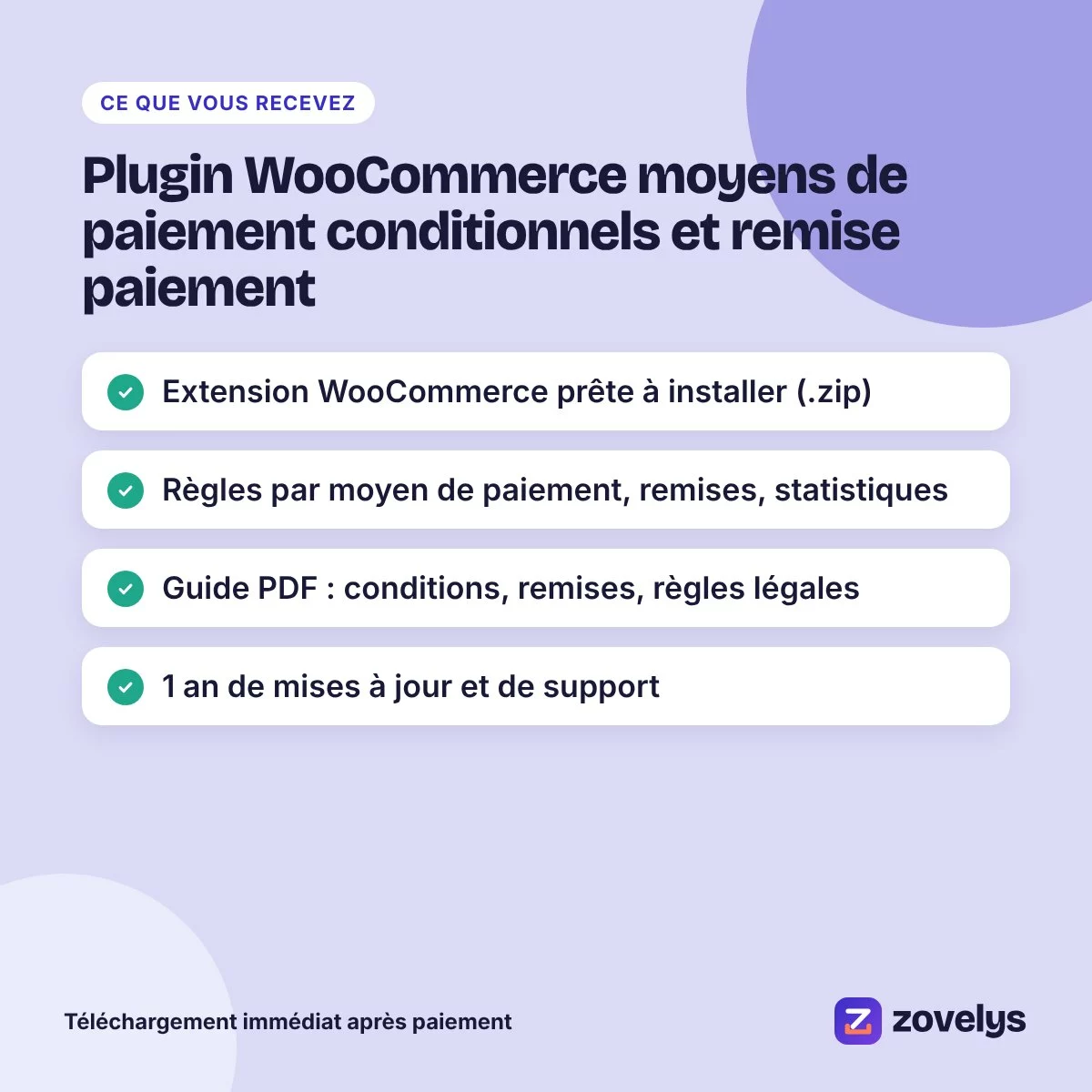 Plugin WooCommerce moyens de paiement conditionnels et remise paiement – aperçu 4