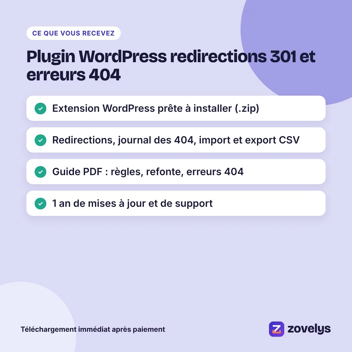 Plugin WordPress redirections 301 et erreurs 404 – aperçu 4