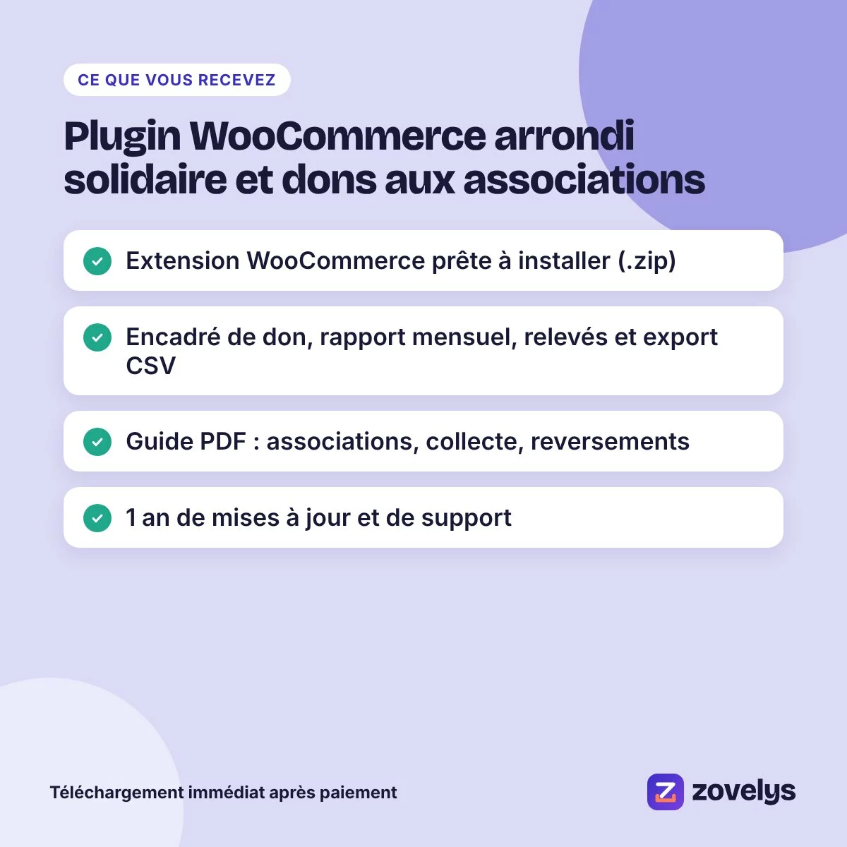 Plugin WooCommerce arrondi solidaire et dons aux associations – aperçu 4